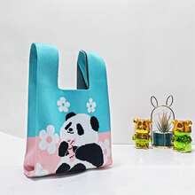 Personalized Knitted Bag, Office Cable Storage Bag, Gift Bag, Creative Small Gift Bag, Woven Handbag - Multicolor - View 7