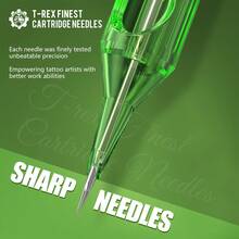 T-REX Tattoo Needle Cartridges 20pcs Disposable Silicone Professional Sterilized Safety Round Liner For Cartridge Machines Grips