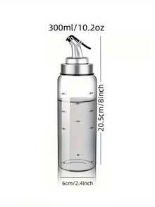 1 pièce, Distributeur d'huile en verre borosilicaté haute qualité, bouteille d'huile d'olive, distributeur de sauce soja et de vinaigre, bidon d'huile en verre haute transparence, bouteille d'huile de cuisine étanche, bidon d'huile, d'épices, de sauce soja, de vinaigre, bouteille d'assaisonnement, distributeur et récipient d'huile en verre pour l'huile d'olive et les huiles alimentaires, ustensiles de cuisine - transparent - Voir 16