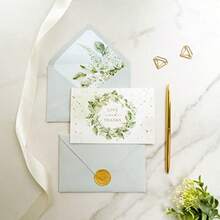 Gooji 4x6 Greenery Thank You Cards with Envelopes Bulk 20-Pack Bridal Shower Thank You Cards with Envelopes Birthday Party Baby Shower Weddings Greeting Blank Notes Small Business - como en la foto - Ver 3
