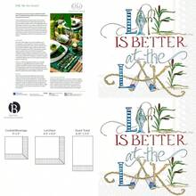 Table Napkins - 6.5 X 6.5-inches + Lake Life - View 6