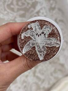 1pc Elegant Floral Oil Painting MagSafe Phone Holder, Strong Magnetic Desktop Slouchy Stand - Multicolor - View 4