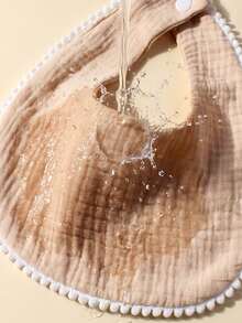 4件/套 糖果色棉纱布可爱婴儿围兜，适合日常使用 - 彩色 - 查看 3