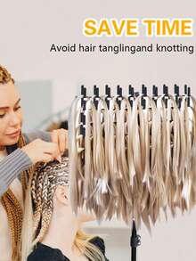 Hair Braiding Rack 2 Sided Hair Racks For Braiders Standing Height Adjustable Braid Rack Hair Extension Holder For Salon Home - Multicolor - View 3