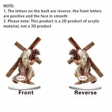 1/2pcs Acrylic Jesus Carrying Cross Figurine, 2D Flat Design, Not 3D Statue, Religious Christian Desktop Decor, Suitable For Easter Home Church Decoration, Prayer Room, Office Desk, Can Be Used As Gift - Multicolor - View 7