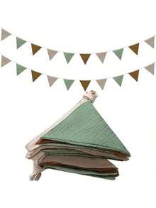 Estilo2 Banderines Triangulares 17 Pies Guirnalda De Bebé Multicolor Banner De Bandera Colgante Para Boda CumpleañOs Baby Shower Fiesta Evento DecoracióN Infantil, Cada 8.5 Pies Largo (Color De ArcoíRis)VersióN Mejorada - Colores retro - Ver 1