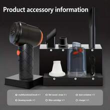 Portable Handheld Vacuum Cleaner | Cyclone Suction Technology, Ergonomic Handle, Cordless Design, USB Rechargeable Large Battery, Powerful Suction, Lightweight And Flexible, Integrates Blowing, Suction And Charging, Suitable For Car, Home, Office And Pet Hair Cleaning. - 無線手持式吸塵器 - 查看 6