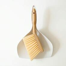 二合一簸箕扫帚套装 - 迷你桌面簸箕扫帚组合，适用于厨房、客厅和窗台 | 手持扫帚刷，适用于硬地板 - 节省空间的清洁工具，节日必备，宠物毛发去除器，快速清洁。