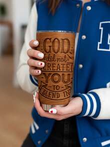 1个600毫升（20盎司）木纹保温杯，双层不锈钢材质，防漏设计，保温12小时，保冷24小时，适合办公室、居家或通勤使用，男女通用，生日和节日送礼佳品。 - 彩色 - 查看 5