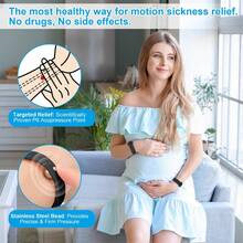 Motion Sickness Bracelet Ergonomic Design Stylish Silicone Diamond-Shaped Bracelet Available In Black, Pink And Other Colours Relieves Seasickness And Airsickness - Black - View 7