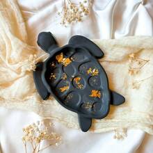 DIY树脂模具海龟托盘碟石膏环氧树脂模具海龟造型首饰收纳托盘硅胶模具