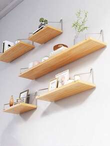 Kệ treo tường dạng nổi, có 4 kích cỡ (S/M/L/XL), phù hợp cho phòng khách và phòng ngủ, kèm khung kim loại, tiết kiệm không gian, có thể dùng để trưng bày cây cảnh, sách, đồ chơi, v.v. - Màu gỗ - Xem 3