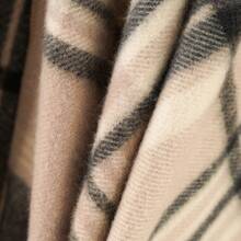 1 Pc Warm Plaid High-End Women'S Tassel Fashion Slit Shawl For Autumn And Winter - 藏青色 - 查看 5