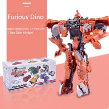 1pc Upgraded Children's Transforming Robot Car Model - One-Button Transformation - Non-Alloy Version Movable Toy For Boys - [Boy's Gift/Children's Birthday Surprise/Creative Educational Toy] Cool Transforming Model - Perfect Gift - Multicolor - View 9