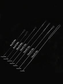 Ultra-Fine Big Eye Beading Needles, Handmade DIY Beading Tools, Beading Threader Needles 0.15/0.2/0.3/0.4/0.5/0.6/0.7mm - Silver - View 3
