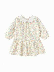 Balabala Girls Woven Dress, Elegant Fit, Soft Fabric, Easy Everyday Styling - Red Hue - View 4