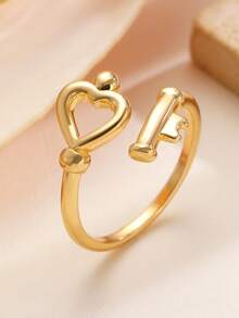 1pc Minimalist Chic Luxury Heart-Shaped Keyring, Suitable For Women's Casual Daily Wear, Valentine's Day, Vacation, Festivals, Women's Gift, Gift For Female Friends - Gold - View 8