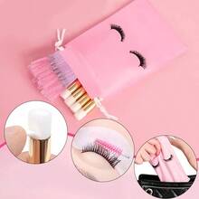 83pcs Lash Shampoo Bottles Brushes Set For Lash Extension Soft Eyelash Brush, Foam Pump Bottle, Aftercare Bags And Lash Washing Brush Lash Mascara Wands With Case Makeup Tools Kit - Multicolor - View 5