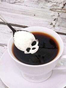 Stainless Steel Skull Spoon - Gothic Coffee & Tea Stirrer, Spooky Kitchen Barware For Home Decor, Halloween, Unique Goth Gift, School Supplies (1pc) - Multicolor - View 4