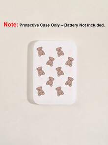 仅含保护壳 - 兼容苹果 MagSafe 外置电池保护壳 (1460mAh) | TPU 防震保护壳 - 可爱小熊蝴蝶结设计，适用于 16/15/14 系列 - 支持无线充电，磨砂表面 - 送给家人、朋友和女孩的甜蜜礼物（不含电池）