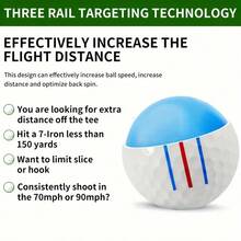 5pcs/Pack High-Performance 3-Layer Golf Balls, Advanced Long Distance Golf Balls With 3 Alignment Lines, Multi-Layer Structure, 40+ Yards Flight Challenge - Ultra Soft Feel, High Swing Speed, Durable