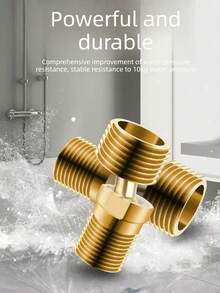 2pcs Adjustable Rotating Shower Valve Elbow, Eccentric Copper Connector With Leak-Proof Gasket And Diameter Adapter, Suitable For Bathroom Faucet Pipes - Multicolor - View 3