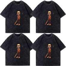 Camiseta de béisbol divertida Tung Tung Tung Sahur, camiseta de estética masculina, ropa de calle, camisetas casuales de humor de manga corta para hombres y mujeres, disponible en 5 tallas, adecuada para todas las estaciones, ropa deportiva lavable, casual multiusos para mujeres - Negro - Ver 1