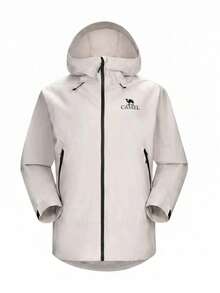 CAMEL CROWN Men's Letter Print Zip-Up Hoodie - Streamer White - View 6