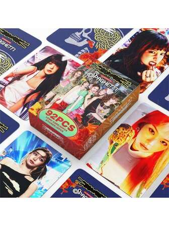 124pcs/92pcs/30pcs Small Cards And JHOPE Collaboration Single 'SPAGHETTI' Greeting Cards Double-Sided LOMO Cards Celebrity Diary Stickers Self-Printed LOMO New Album Cards, Can Be Stored In Card Packs, Wallets, School Bags, Etc., Also Can Be Used As Decorations, Desktop Beautiful Decorations, Gifts For Friends