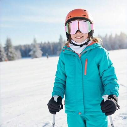 儿童、女孩、男孩、青少年滑雪镜和单板滑雪镜
