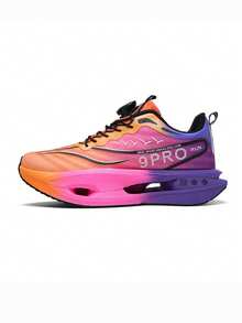 女士渐变色跑步鞋，旋钮式系带，透气舒适，轻便缓震，时尚运动休闲鞋，春夏款 - 紫微星 - 查看 8