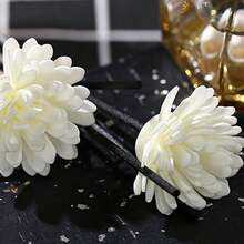 5/20/50pcs Set Fragrance Diffuser Rattan Sticks & White Foam Flower Decor, Fiber Fragrance Diffuser Rods, Home Decor Accessories Suitable For Bedroom, Office, Bathroom, Wedding Party And More - Black - View 6