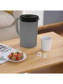 EstiloJarra de Plástico de 2,7 L con Tapa, Jarra de Agua Fría Resistente a Altas Temperaturas de Gran Capacidad para Jugo, té, Apariencia Exquisita (Negro)Versión mejorada - Verde oscuro - Ver 11