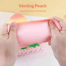 Creative Stress Relief Realistic Peach Squeeze Toy, Slow Rebound Stress Relief Gadget, Emotion Soothing Gift For Birthday, Christmas, Holiday - Multicolor - View 5