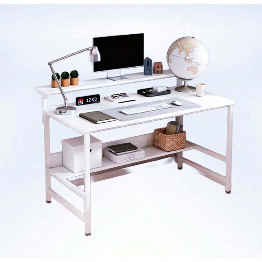Roller Computer Table - White - View 1