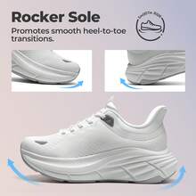 Hands-Free Slip-On Sneakers For Women – All-Day Comfort For Walking, Running, Gym & Athletic Wear Comfortable Women's Walking Shoes With Cushioning ActiveBreeze Non-Slip Running And Tennis Sneakers | Breathable Athletic Shoes For Gym Workouts - 白色 - 查看 6