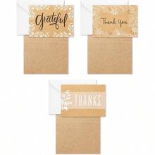 Hallmark - Tarjetas de agradecimiento surtidas kraft rústico 48 notas de agradecimiento con sobres - como en la foto - Ver 4