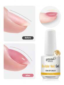 15ml Clear Building Nail Gel Nail Polish For Strengthener Gel Extension Gel Base Coat In A Bottle Soak Off Uv Led Gel Nail Extension - Clear - View 10