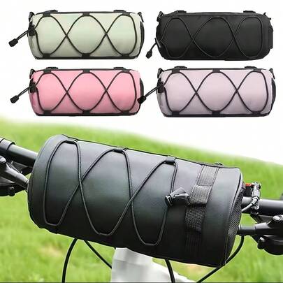 Quick Release Bicycle Handlebar Bag - Front Bike Bag, Tool-Free Installation, Compatible With Most Road, Mountain, And Hybrid Bicycles, High-Quality Nylon For City Commuting, Travel, And Racing