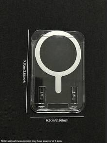 1pc MagSafe Transparent Acrylic Wallet Photo Card Slot Case Accessory Compatible With 17 Air 13 12 11 14 15 16 Pro Max Plus Magnetic Protective Cover