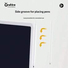 8.5/11/12英寸大尺寸液晶手写板，包含可擦写电子绘图板 - 便携式素描本，适合青少年和成人，适用于家庭、办公室、学校 - 是节日礼物和学习用品的理想之选，白色PVC材质，返校必备 - 彩色 - 查看 9