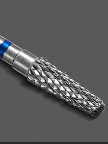 Broca de carburo de tungsteno premium de 3/32", broca de limpieza de uñas de carburo de tungsteno profesional para eliminar callosidades, piel muerta y preparación de uñas, rotación bidireccional - Azul - Ver 6