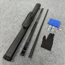 1/2" Cue Stick, 11.5mm Tip, Handcrafted, Carbon Fiber Material, Resistant To Bending, Mysterious Dark Style, Unique Design. Cue Stick + Cue Case + Gifts, Easy To Carry, Best Gift For Yourself Or Friends. - Black - View 1