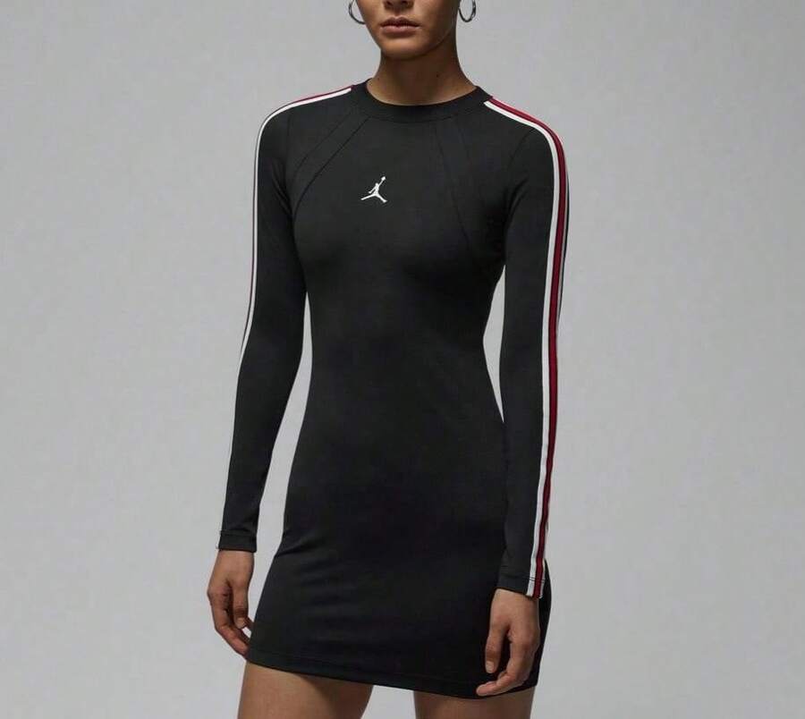 Jordan Women's AS W J BRK LS DRESS Long Sleeve Dress IF1081-010 - Black - View 1