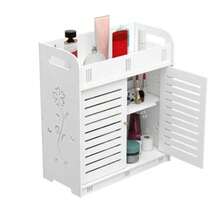XGEGAESOW Arma de baño Pared clóset de Almacenamiento soe el Inodoro Gabinete para Baño clóset de baño montado en la Pared para baño Sala de Estar Cuarto de Lavado y Cocina Blanco - Blanco - Ver 1