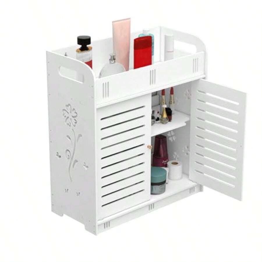 XGEGAESOW Arma de baño Pared clóset de Almacenamiento soe el Inodoro Gabinete para Baño clóset de baño montado en la Pared para baño Sala de Estar Cuarto de Lavado y Cocina Blanco - Blanco - Ver 1