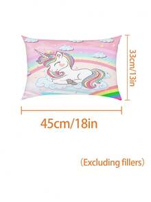 1/2pcs Double-Sided Unicorn Bedding Set - Soft Rainbow Pattern Reversible Baby Crib Duvet Cover Set, Hypoallergenic, Essential For Children - Multicolor - View 7