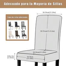 6 Pzs Fundas para Sillas Comedor Elásticas Universales Lavables Antipolvo Cubre Sillas para Cocina Sala Hotel Eventos - Capuchino - Ver 3