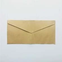 10Pcs Vintage Kraft Paper Envelopes Blank A4 Triangle Cowhide Handmade Black Set Writing Christmas Invitations 22*11CM - Black - View 9