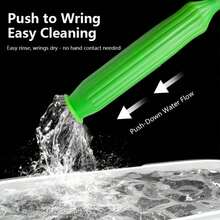 Wireless Self-Spinning Screwless Mop With Durable Plastic/Metal Handle - No Electricity Needed, Washable Mop Head For Cleaning Bedroom, Bathroom, Kitchen, Living Room And More | Modern Cleaning Tool | Powerful Stain Removal | Christmas Gift, Fun Gift, Ramadan Gift, Personalized Gift